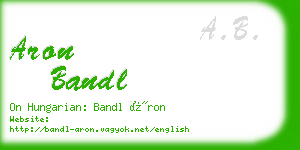 aron bandl business card